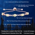 thumbnail image 2 of 18K Rose Gold Plated Silver White Ethiopian Opal and White Lab Grown Diamond Tennis Bracelet for Women (2.57 Cttw, Gemstone Birthstone, Oval Cabochon 7x5MM, Fully Adjustable up to 9 inch), 2 of 4
