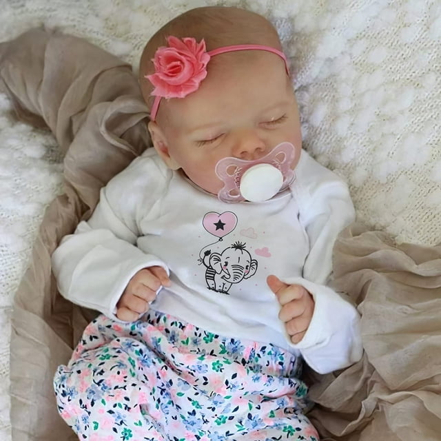 Muñeca Reborn JIZHI, realista, realista, de 43 cm, con kit de alimentación
