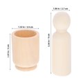 thumbnail image 3 of 10 juegos de muñecas de madera y mini tazas de madera, modelos de grafiti para niños, marionetas de madera, juguetes para pintar., 3 of 7