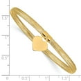 thumbnail image 3 of Diamond2Deal 10K Yellow Gold Heart Stretch Mesh Bracelet 7.5inch for Women, 3 of 6
