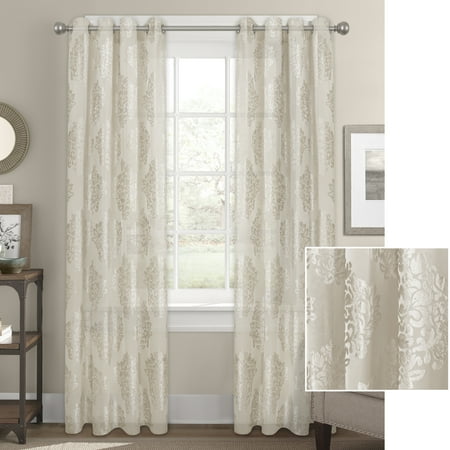 Premier Shears - Better Homes & Gardens Sheer Velvet Medallion Blossom Window Curtain Panel