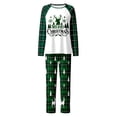 thumbnail image 5 of SUXIAN Family Matching Christmas Pajamas Crew Neck Long Sleeve Top Plaid Pants Soft Cozy Holiday Sleepwear Two Piece Set, 5 of 7