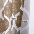 thumbnail image 5 of MURMUREY Valance Curtains for Kitchen, Geometric Moroccan Printed Valances for Windows Short Cafe Kitchen Curtains Bathroom Window Curtains, Brown/Taupe, 5 of 6