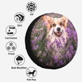 thumbnail image 6 of Kll Dog In Lavender Flowers Tire Cover,Universal Wheel Tire Cover For Trailer, Rv, Suv, Truck,Camper And Many Vehicle,(16 Inch), 6 of 7