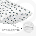 thumbnail image 3 of Uemuo Turtle Print Throw Pillow Case – Cozy & Soft Cushion Cover, Hypoallergenic Pillow Case for Sleeping, Perfect for Women with Envelope Closure-20"x30", 3 of 6