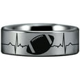 thumbnail image 4 of Tungsten American Football Lifeline Ring, 4 of 6