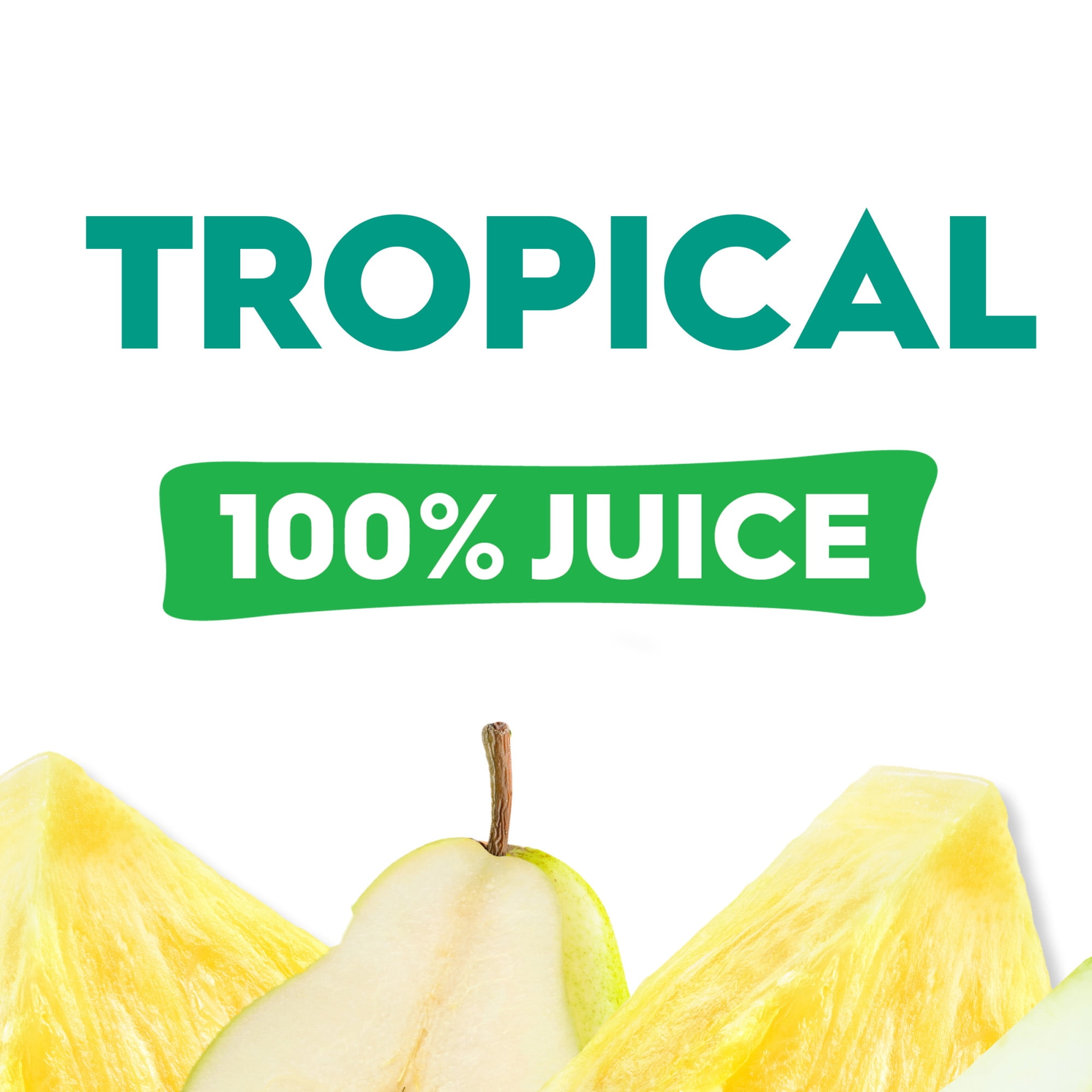 (4 pack) Juicy Juice 100% Juice, Tropical, 64 fl oz Bottle