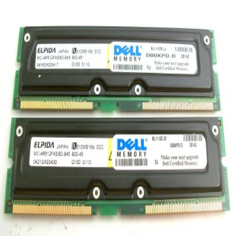 Elpida/NEC PC80045 1GB (2X512MB) 80045 RDRAM Rambus Rimm memory
