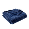 thumbnail image 3 of Better Home & Gardens Textured Velvet Plush Soft Throw Blanket, Oversized, Cobalt Blue, 3 of 5