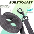 thumbnail image 4 of VIVAGLORY Twingrip Dog Leash, Double Handle Dog Leash for Training & Walking with Traffic Handle & 2 Loop, Traffic Control Reflective Heavy Duty for Puppy Pet, 4ft x 1in, Grey, 4 of 6