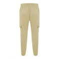 thumbnail image 3 of WREESH Men's Drawstring Sweatpants Fashion Solid Casual Elastic Waist with Pocket Trousers Sport Pants Beige, 3 of 8