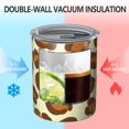 thumbnail image 2 of 12oz Coffee Tumblers Cream and Brown Of Leopard Print Stainless Steel Vacuum Insulated Travel Tumbler Coffee Cups Mug with Lid and Straw with Cleaning Brush for Cold & Hot Drinks, 2 of 5