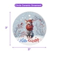 thumbnail image 5 of Hello Winter Sphynx Smiling in Red Scarf Hat Welcome Christmas Ceramic Round Ornament Cat Lover Kitten Owner Gifts Idea Home Tree Decor - 00017, 5 of 5