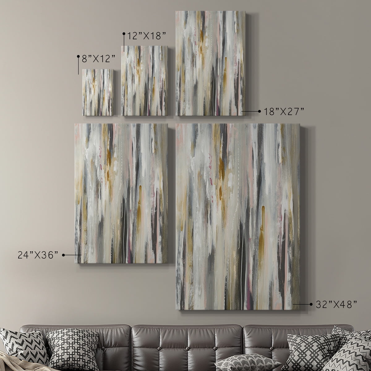 Color Ripple Premium Gallery Wrapped Canvas - Ready to Hang