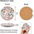thumbnail image 3 of Coolnut Flowers Car Coasters 2 Pack for Cup Holders, Ceramic Cork Base car Drink Coasters with Finger notches, Car Accessories for Women & Men Home Decor Gifts, 3 of 6
