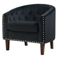 thumbnail image 7 of TrumanPick Accent Barrel Chair Velvet Upholstered Club Chair Nailhead Trim Armchair for Living Room, Black, 7 of 7