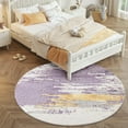 thumbnail image 3 of Carvapet Round Area Rug, Non-Slip Washable Circle Rug for Kitchen Bathroom Living Bedroom, Super Soft Absorbent Carpet Low Pile, 5ft, Purple, 3 of 7