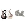 thumbnail image 1 of Figuras De Gato Cisne, Escultura De Cerámica, Adorno De Mesa, Artesanía, Estatua Decorativa De Animal Para Estante, Aniversario, Chimenea, Dormitorio, Sala De Estar, Oficina, Regalo De, 1 of 8