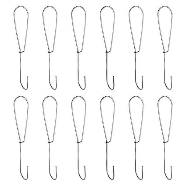 12 ganchos metálicos con diseño de patrón para ropa industrial, para guardar ropa, para el hogar y para sastre. 220 mm x 44 mm