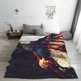 thumbnail image 5 of Sikiie Watercolor Bald Eagle Ultra-Soft Micro flannel Blanket Luxury All Seasons Warm Blanket for Bedding Sofa and Travel (4 sizes)-80"x60", 5 of 7