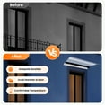 thumbnail image 6 of ChicHomey  Window Door Awning Canopy Waterproof 31.5x15.75 Inch Polycarbonate Cover, UV & Snow Protection for Patio, Window & Entryway,Clear, 6 of 6