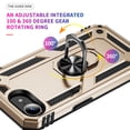 thumbnail image 2 of Decase Compatible with iPhone 16E 2025 Case+1-Pack Tempered Screen Protector, Military Grade Drop Protection Cover with 360° Rotating Kickstand, Heavy Duty Shockproof Rugged Phone Case,Gold, 2 of 7