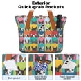 thumbnail image 2 of Tote Bag for Women - Boston Terrier Shoulder Bag - Large Utility Work Duffle Bag with Zipper Handbag for Travel, Work, Sprots, 2 of 5