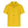 thumbnail image 6 of Mgmyaa Boys Button Down Shirts Kids Short Sleeve Collared Blouses Casual Tops with Pockets, 6 of 8