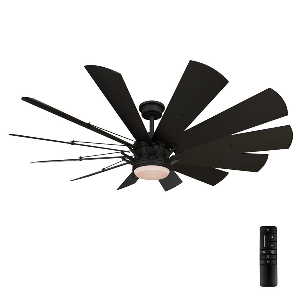 Home DecoratorsCollection Trudeau 60" LED Matte Black Ceiling Fan w