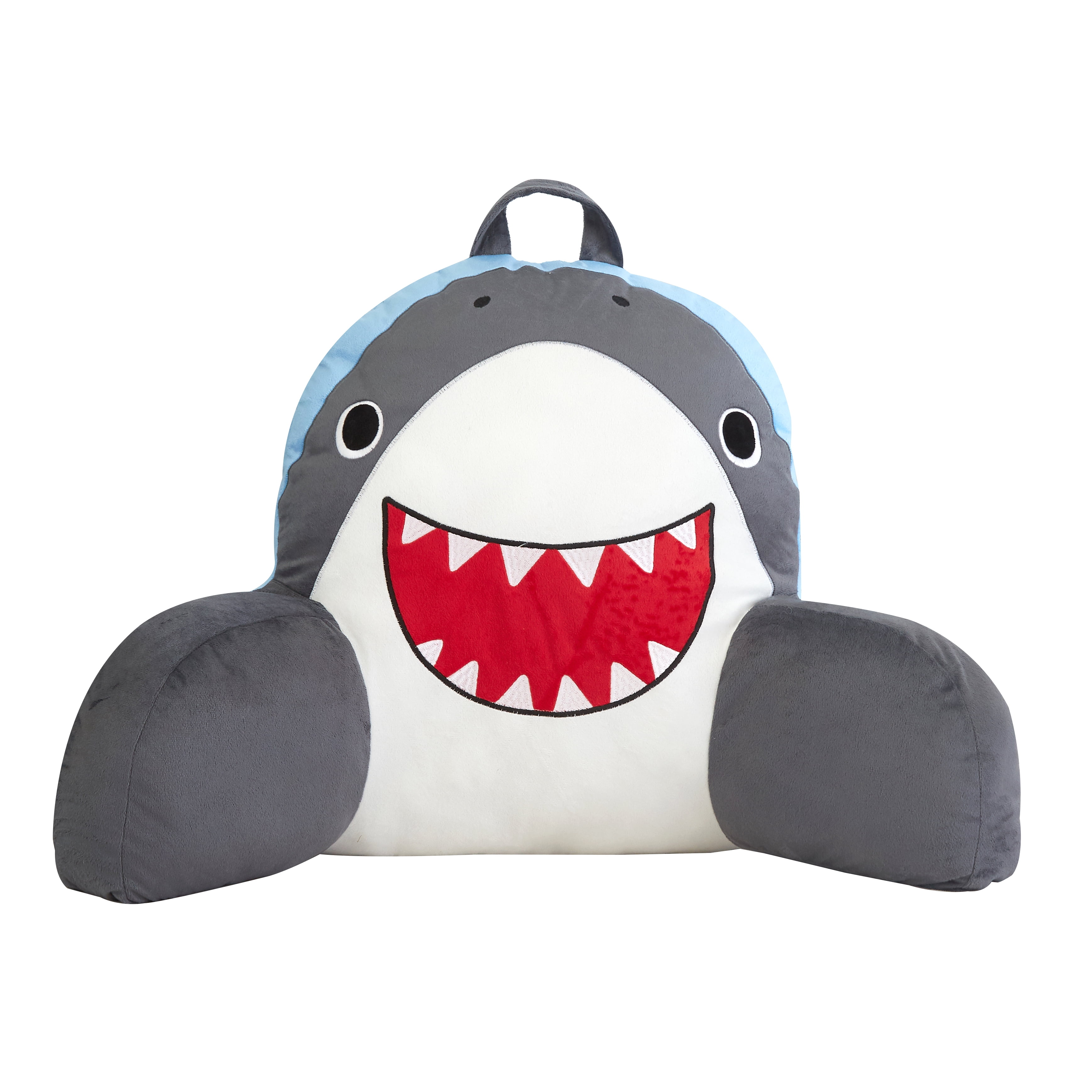 Your Zone Kids Figural Shark Backrest Pillow for Kids, 24" x 17", Multicolor
