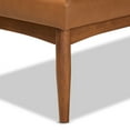 thumbnail image 6 of Baxton Studio Sanford 2 Piece Mid Century Faux Leather Dining Nook Banquette Set, Walnut Brown, 6 of 8