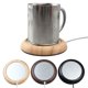 thumbnail image 2 of Posavasos creativo de metal con calefacción por USB, posavasos de café con temperatura constante, almohadilla aislante, posavasos calientes (negro mate), 2 of 4