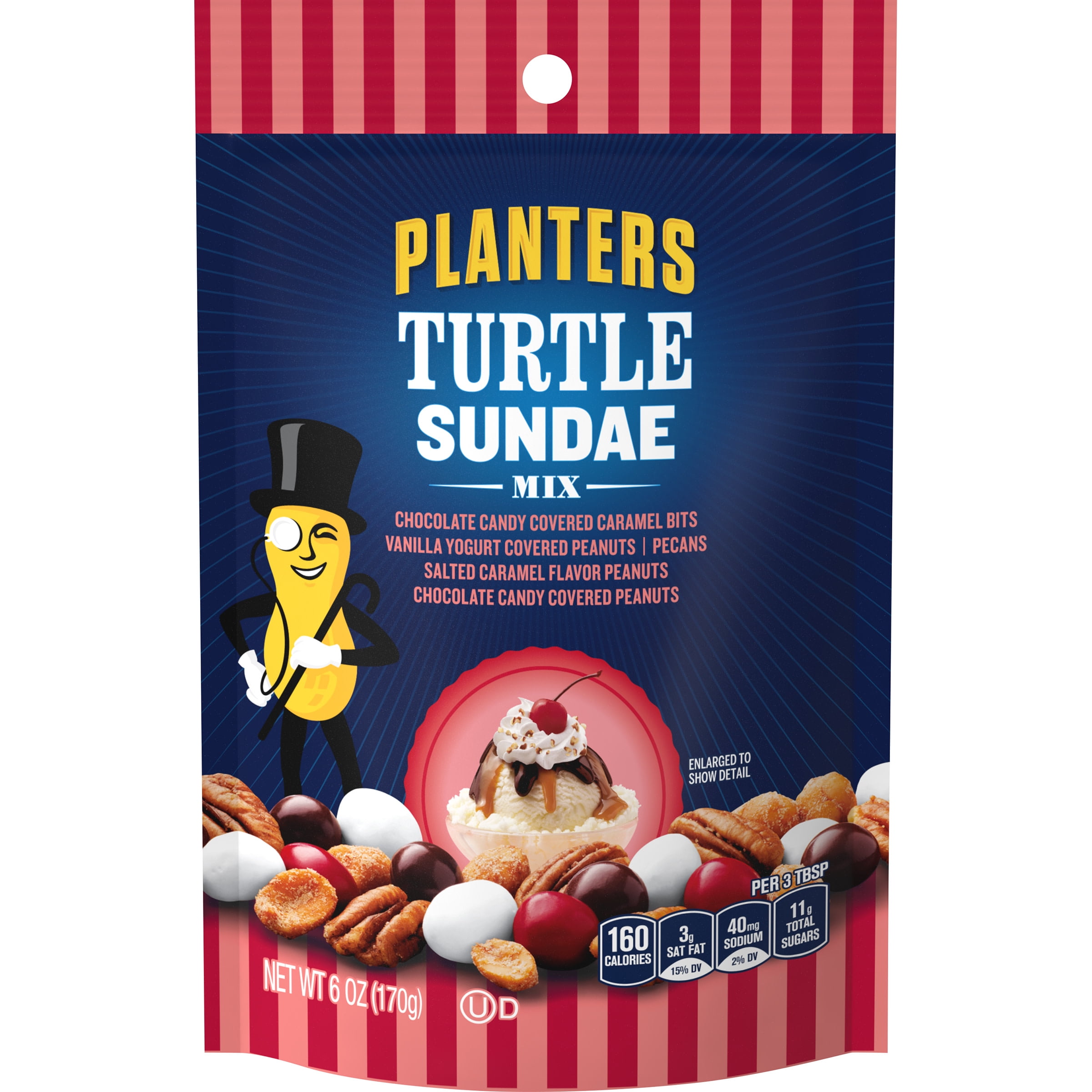 Planters Turtle Sundae Trail Mix Snack with Chocolate Caramel Bits