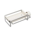 thumbnail image 2 of Estante organizador de esponja para fregadero de cocina | Jabonero para platos de acero inoxidable con toallero para encimera | Carrito de almacenamiento drenante multifuncional | Diseño compacto, 2 of 6