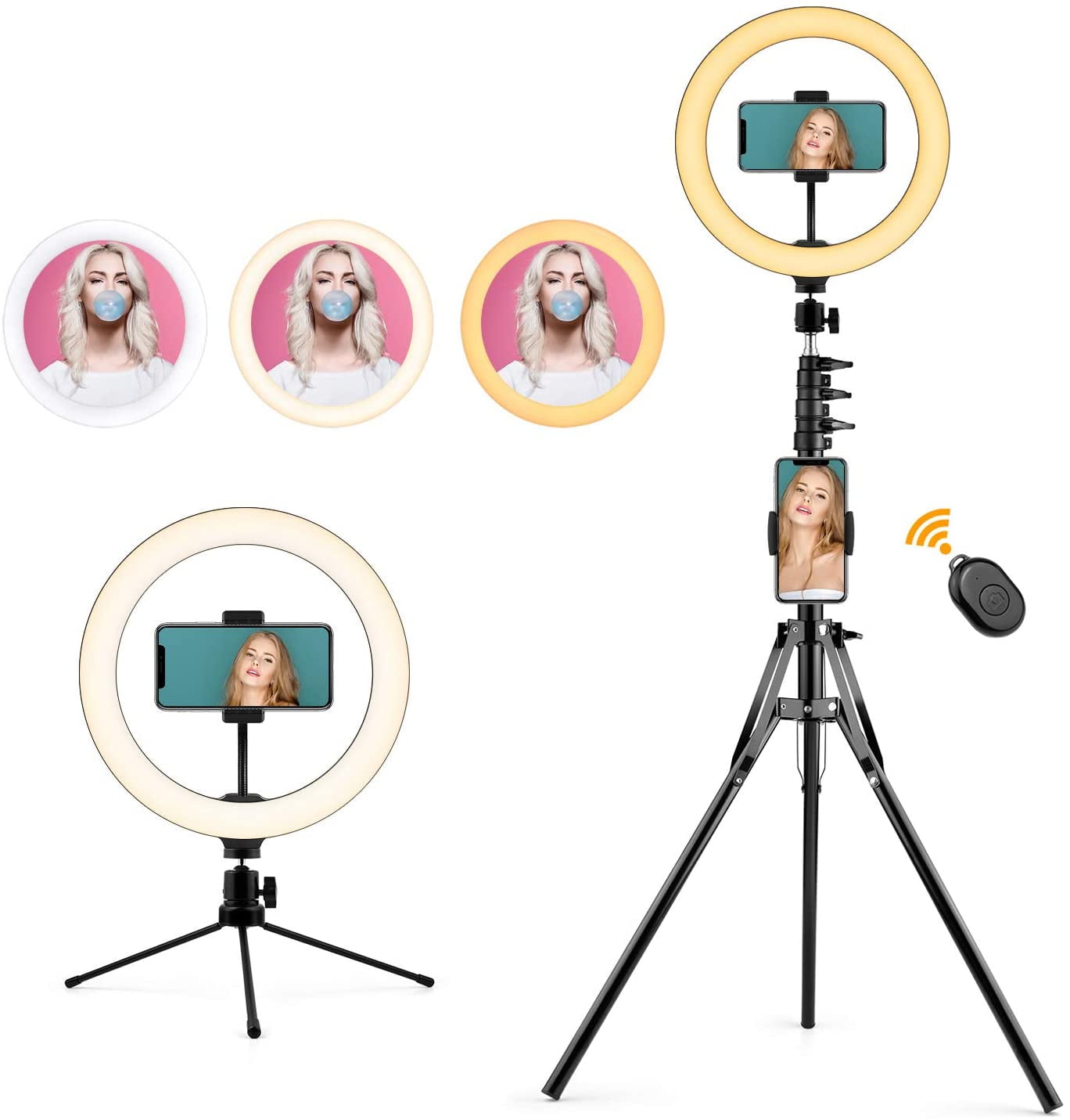 with Tripod Stand Portable Stable and Reliable Dual Lights Dual Ring Light YouTube for Two Mobile Phones Live Stream with Tripod Stand Portable Stable and Reliable Dual Lights Dual Ring Light YouTube for Two Mobile Phones Live Stream