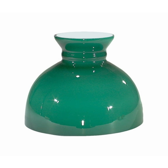 B&P Lamp® Green Cased Glass Student Style Lamp Shade 10" Fitter for Vintage and Antique Lighting