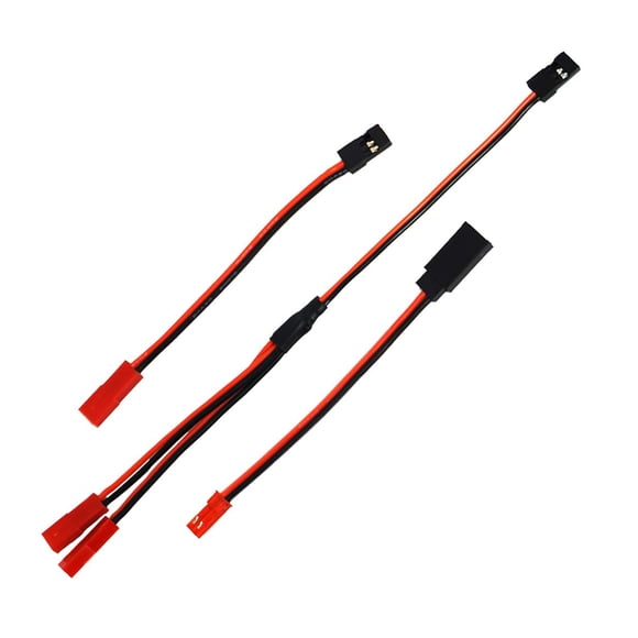 ShareGoo Male JR to Female JST Y Splitter Harness Parallel Wire & 1 Pair JST to JR Male Female Cable Servo Adapter for RC Plane Helicopter Car Truck