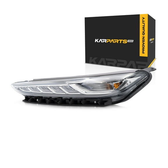 KarParts360 For Hyundai Kona 2018 2019 2020 2021 Daytime Running Light Assembly Driver Side | LED | With Bulbs | For Models With Adaptive Cornering | Replacement For HY2562110 | 92207-J9020