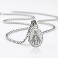 thumbnail image 6 of APSVO Silver Saint St Virgin Mary Necklaces for Men Boys Stainless Steel Medal Pendant Chain Christian Religious Catholic Birthday First Communion Graduation Fathers Day Jewelry Gifts Teen Dad Kid, 6 of 7