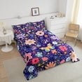 thumbnail image 4 of Erosebridal Kawaii Butterfly Bedding King Comforter Set,Cartoon Animal Bedding Sets King with Comforter,Microfiber Reversible Comforter Sets King Size,Floral Decor, 4 of 8