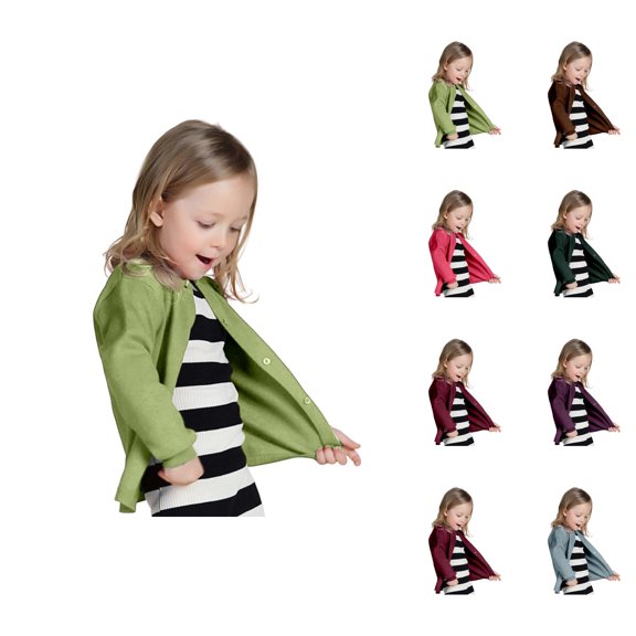 Boys Fashion Boys Cardigan Knit Sweater Button Front Solid Color Long Sleeve for Kids Autumn Wear