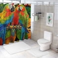 thumbnail image 7 of Orinice Parrots Branch Leaves Bathroom Decor Set, Colorful Luxurious Polyester Fabric Fashion Shower Curtain Set with Hooks 36x72, 7 of 7