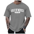 thumbnail image 1 of Camiseta minimalista europea de manga corta con estampado de letras para hombre - Prenda deportiva informal y holgada con cuello redondo, 1 of 4
