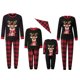 thumbnail image 1 of Conjunto de pijamas familiares a juego: camisetas de manga larga con estampado de renos navideños y pantalones a cuadros (2 piezas). Pijama familiar., 1 of 10