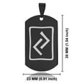 thumbnail image 2 of Stainless Steel Elder Futhark Jera Rune Dog Tag Pendant Necklace, 2 of 3