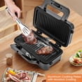 thumbnail image 2 of 3 in 1 Waffle Maker, Sandwich Press with 3 Removable Non-stick Plates, Indicator Lights, Cool Touch Handle, Sandwich Maker & Panini Press with 5-gear Temperature Control for Breakfast Steak, 2 of 9
