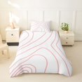 thumbnail image 2 of Homewish Pink Lines Twin Duvet Cover,Modern Geometric Twin Bedding,Pink Reversible,2pcs,1 Duvet Cover and 1 Pillowcase, 2 of 6