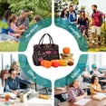 thumbnail image 6 of Medium Cooler Bag Lunch Bag Portable Meal Bag Work Meal Bag Outdoor Meal Bag Travel Meal Bag Picnic Meal Bag Going Out Meal Bag Christmas Red Flowers, 6 of 6
