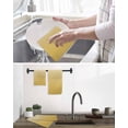 thumbnail image 5 of Orange Yellow Ombre Kitchen Dish Towels for Drying Dishes Set of 4, Modern Abstract Art Gradient Aesthetics Waffle Weave Microfiber Hand Tea Bathroom Towels Quick Dry & Absorbent Towel 12x12, 5 of 7
