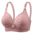 thumbnail image 3 of Loopsun Womens Bra Plus Size, Bras for Women, Women's Printing Push-up Breathable Daily Underwear Bra No Rims Pink XS, 3 of 5